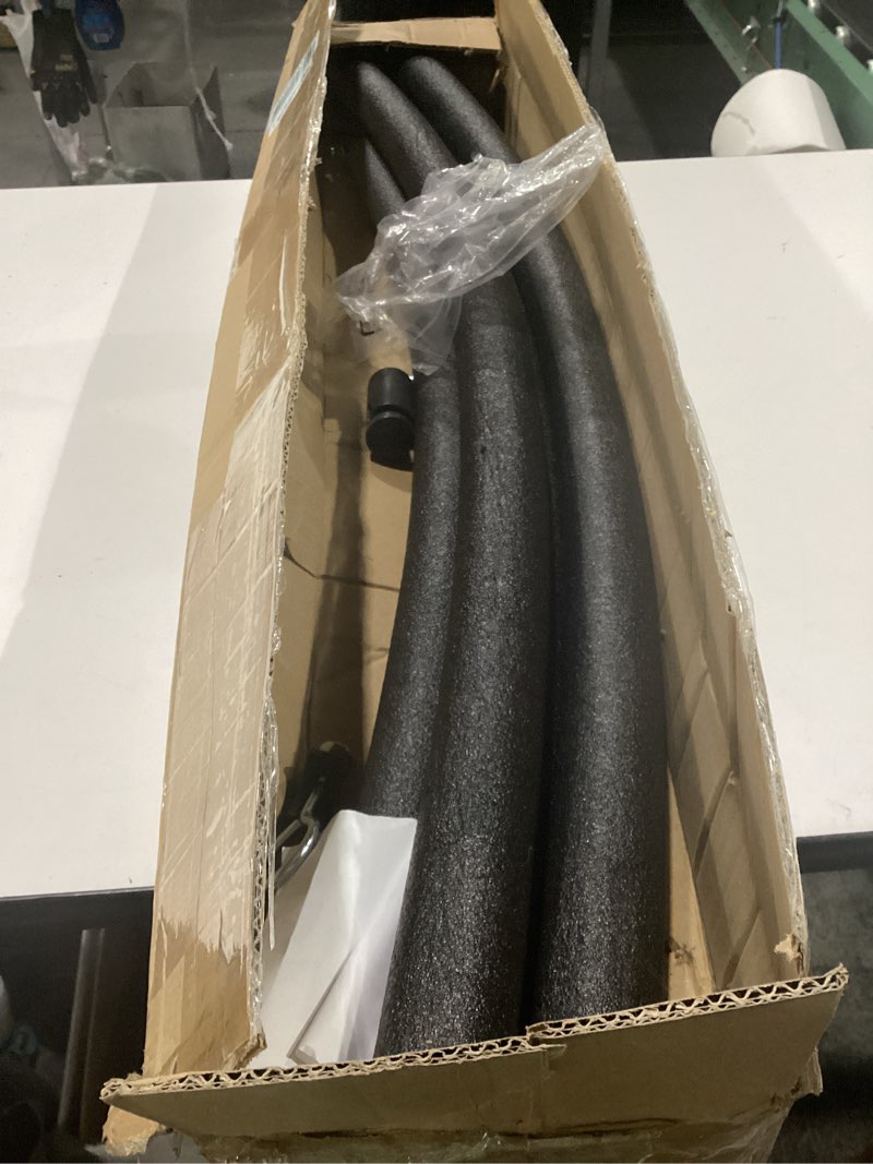 Condition photo showing Good Condition for 2 sets universal trampoline replacement curved net pole, curved poles kit for 10-16ft frame, with plastic tube cap, mounting hardware, foam cover padding