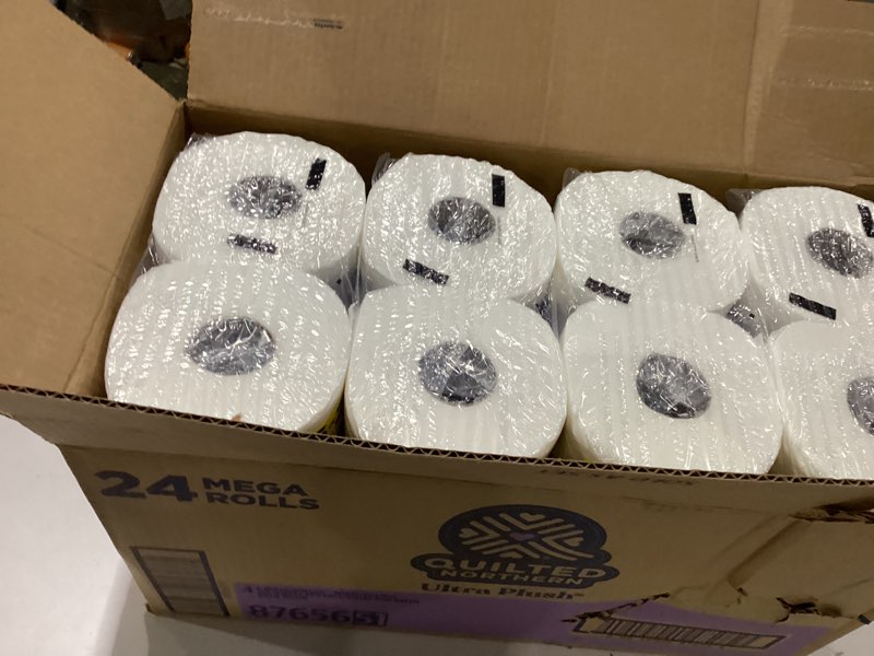 Condition photo showing New/Like New for Quilted Northern Ultra Plush Toilet Paper, 24 Mega Rolls = 96 Regular Rolls, 3X Thicker*, 3 Ply Soft Toilet Tissue