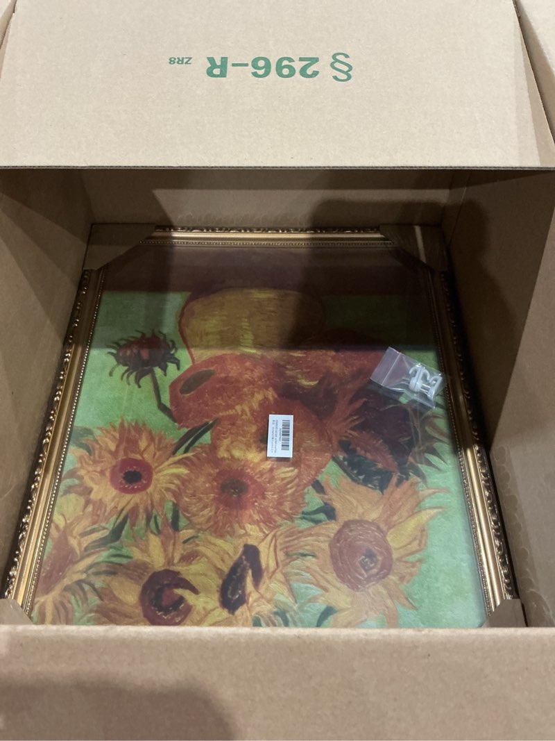 Condition photo showing New/Like New for Gold 16x20 Picture Frame Vintage Wood Baroque Design for Wall Hanging, Antique Ornate Photo Frame for Wall Art and Prints New Gold 16x20 inch