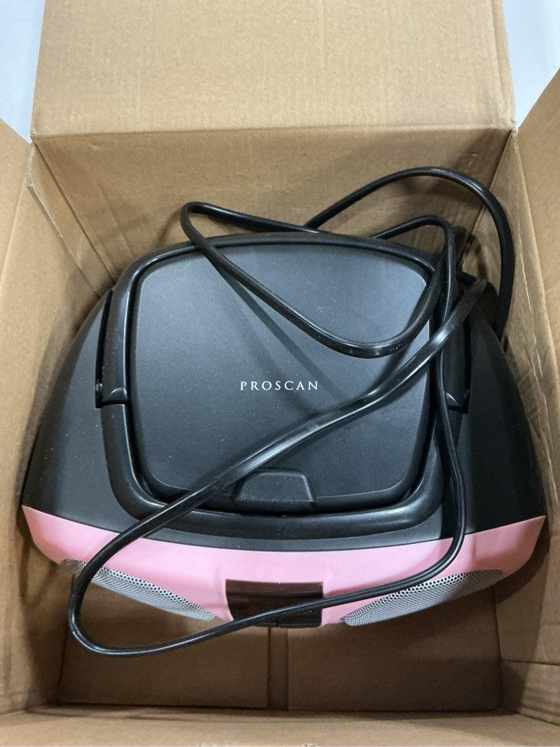 Condition photo showing Good Condition for lonpoo portable boombox - cd player, bluetooth, usb, mp3, aux, fm radio, portable, built-in stereo speakers, carrying handle, lcd display, black