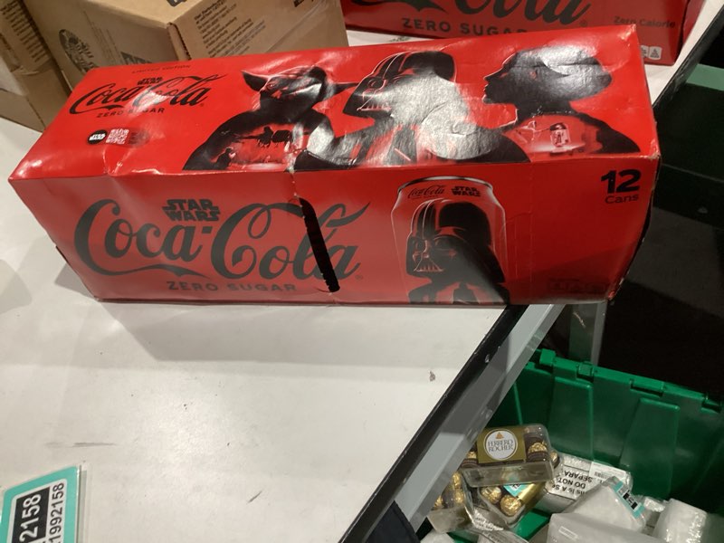 Condition photo showing New/Like New for Coca-Cola Zero Sugar Soda, 12 fl oz Cans, 12 Pack - Classic Cola Soft Drink Fridge Pack Coca-Cola Zero Sugar 12 fl oz (Pack of 12)
