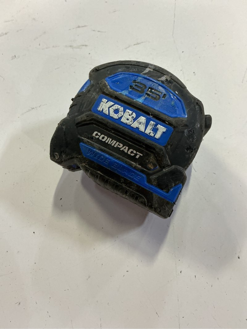 Condition photo showing As Is for kobalt blue compact wide blade 35-ft tape measure