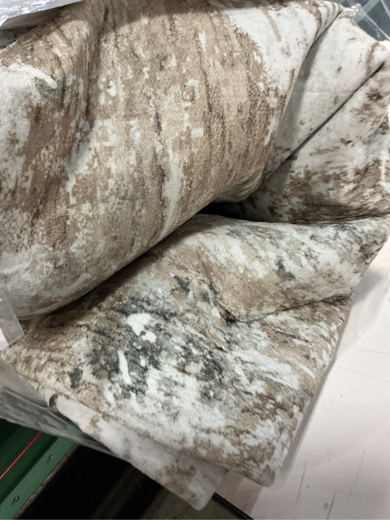 Condition photo showing Good Condition for 8x10 area rugs for living room, washable modern abstract large area rug neutral soft non slip kids rug stain resistant indoor carpet for bedroom nursery dining room playroom(beige, 8'x10') beige 8' x 10' (rectangular)