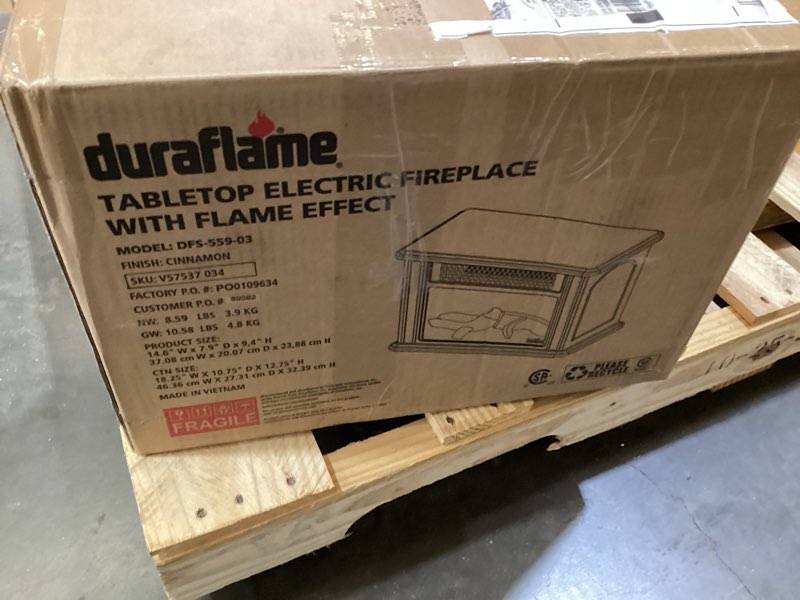 tabletop electric fireplace with flame effect