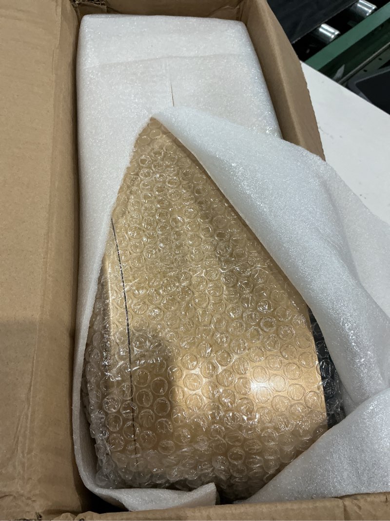 Condition photo showing Good Condition for upgraded large automatic shoe cover dispenser, waterproof & non-slip with 200 disposable covers, fits men’s shoes to size 12, heavy duty for home, office, factory, indoor use, gold decorative design