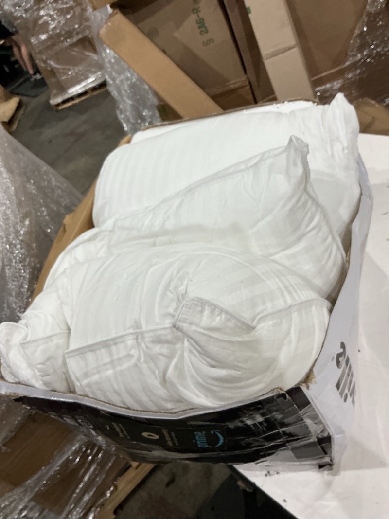 Condition photo showing As Is for beckham hotel collection bed pillows standard/queen size set of 2 - original soft down alternative pillow for sleeping - soft support for back, stomach or side sleepers queen / standard white