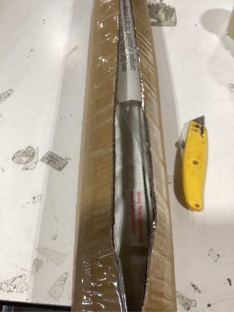 Condition photo showing Good Condition for lazblinds no tools no drill cordless roman shades for windows, blackout thermal insulated uv blocking window blinds, lightweight fabric blinds for indoor windows, 34" w x 60" h, blackout - white white 34" w × 60" h