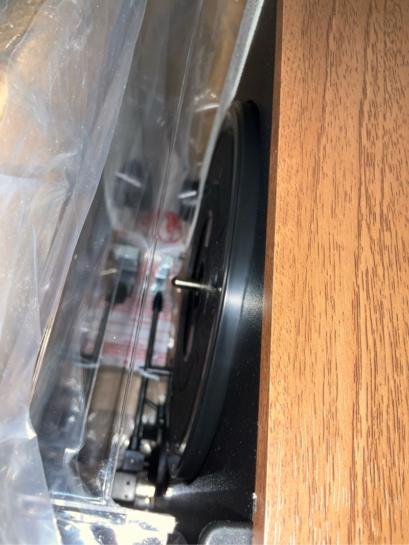 Condition photo showing As Is for Victrola Eastwood II Record Player with Speakers – Bluetooth 5.1 and Vinyl Stream Technology, Vintage Style 3-Speed Vinyl Player, Audio Technica AT-3600LA Cartridge (Oak) Oak Eastwood II
