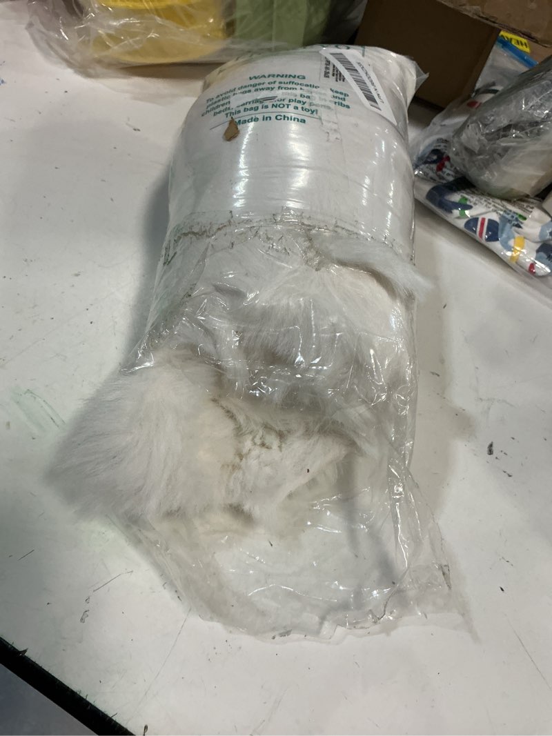 Condition photo showing Good Condition for LIFEREVO 2 Pack Faux Rabbit Fur Decorative Throw Pillow Covers 26x26, Soft Plush Waffle Bubble Euro Cushion Pillow Shams with Zipper, Furry Fuzzy Accent Pillowcases Bed Couch Sofa Home Decor, Beige 26" x 26" (Pack of 2) Beige