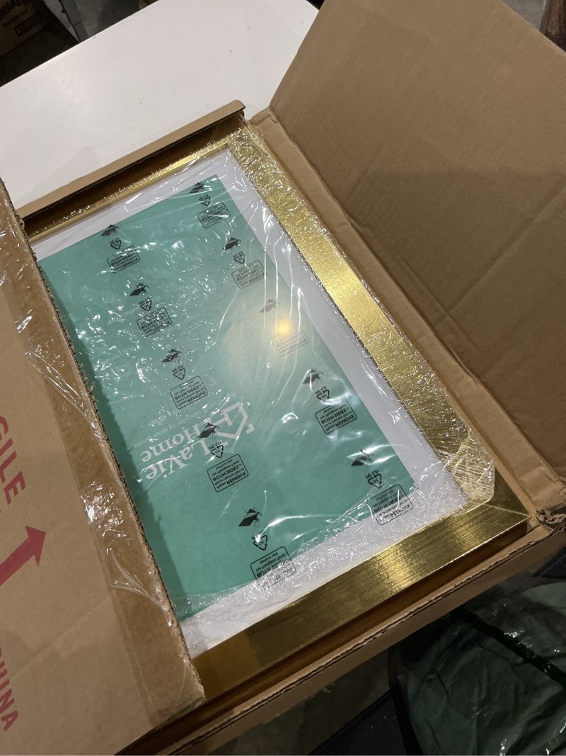 Condition photo showing Good Condition for lavie home 5x7 picture frames (1pack, gold) simple designed photo frame with high definition glass for wall mount & table top display, set of 12 classic collection 5x7 gold