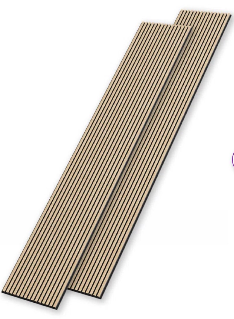2pcs x "106 x 20.5" 3D Acoustic/Sound proof Wood Slat Wall Panels (set of 2/30.2 sq. ft.)