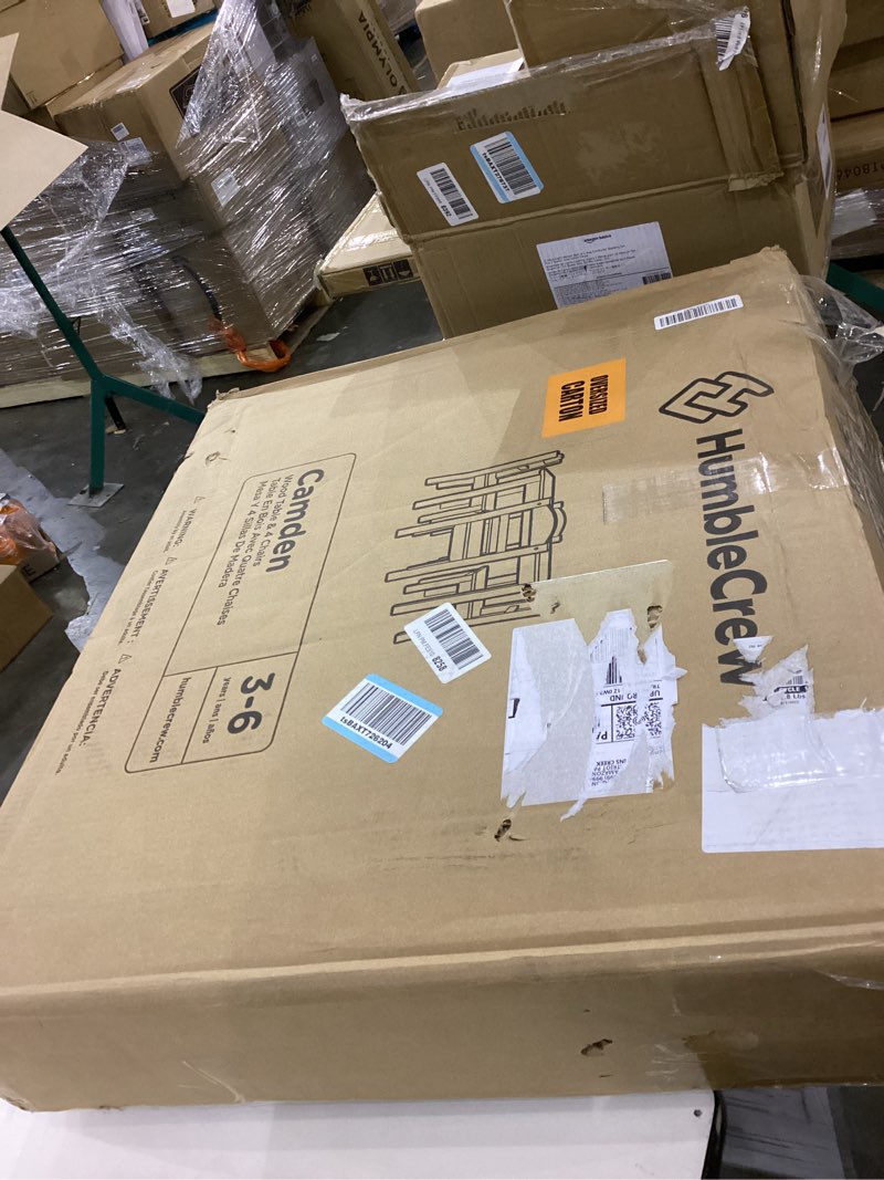 Condition photo showing As Is for Humble Crew Kids Wooden Table and 4 Chairs Set, Grey - Kids Table and Chair Set for Toddlers and Children for Arts, Crafts, and Snack Time - Sturdy, Durable Toddler Activity Table