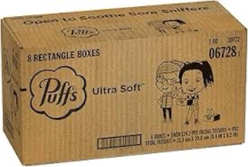 8 rectangle boxes ultra soft puffs