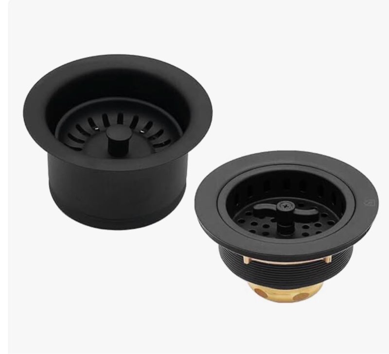 Westbrass CO2196S-62 Combo Pack 3-1/2" Post Style Large Basket Extra-Deep Collar Kitchen Sink Waste 