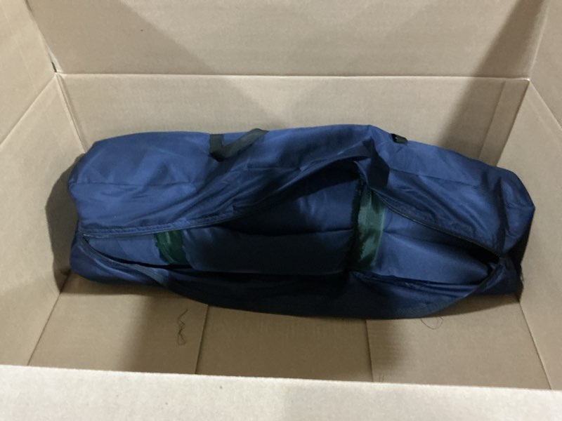 Condition photo showing As Is for anc pop portable bed tent, blackout privacy canopy with 3 doors & breathable mesh, large space for adults, indoor sleeping shelter for dorms/shared rooms navy blue 56.7"w x 78.7"l (pack of 1)