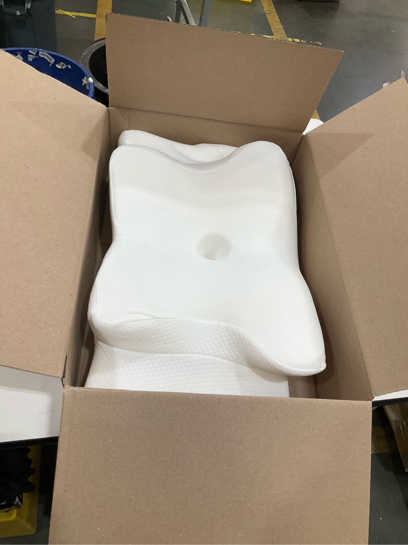 Condition photo showing Good Condition for cozyplayer true cooling cervical neck pillow for pain relief, ergonomic side sleeper pillow for neck support, odorless orthopedic contour memory foam pillows, bed pillow for back stomach sleeper