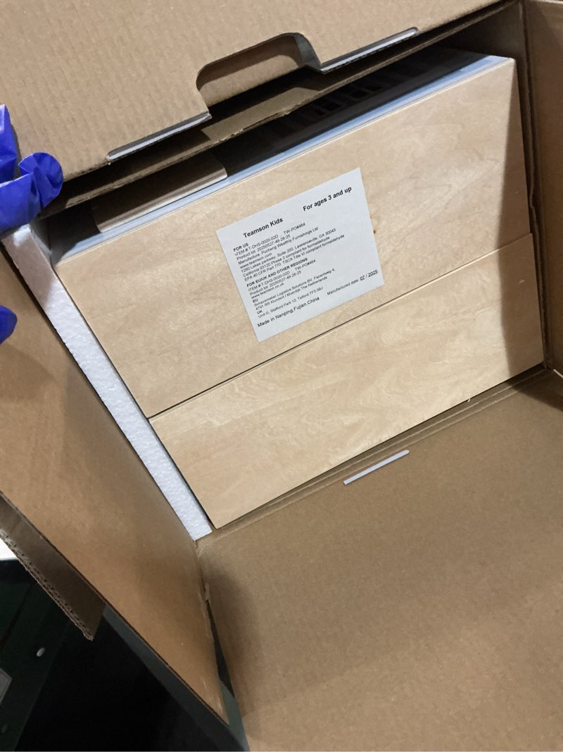 Condition photo showing New/Like New for Olivia's Little World Folding Wooden Dollhouse – 3-Story Portable Playhouse with Furniture, Family Figures & Pet, Built-in Carry Handle, Compact Fold-Up Design Toy for Ages 3+ Traditional