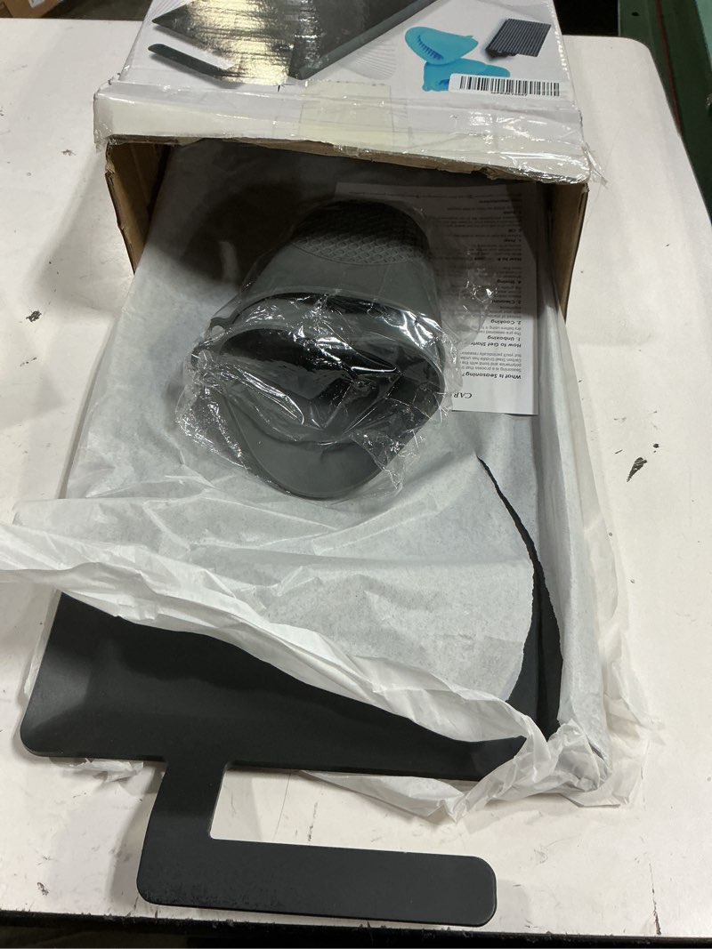 Condition photo showing Good Condition for universal large carbon steel griddle for outdoor gas grill, induction, gas/electric stove, and oven, double burner griddle with thickened heat-insulating gloves, pre-seasoned nitride coating process