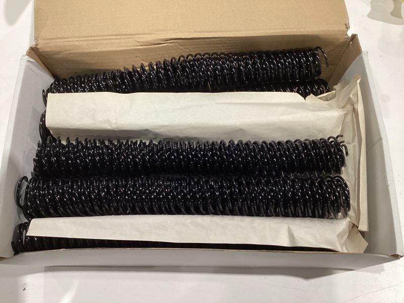 Condition photo showing Good Condition for Rayson 25.4mm Plastic Spiral Coil Binding 3:1 Pitch, 1 inch, 210 Sheets Capacity Black Coil Binding Spines - Versatile for Office and Educational Tasks, Pack of 50 1" (210 Sheets Capacity)