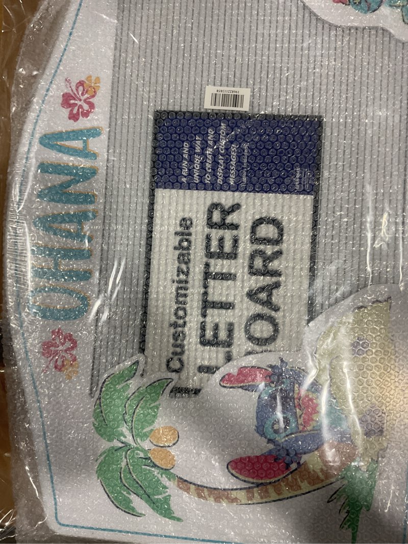 Condition photo showing Good Condition for disney lilo and stitch ohana letterboard wall decor - fun stitch letter board with set of letters for home aqua