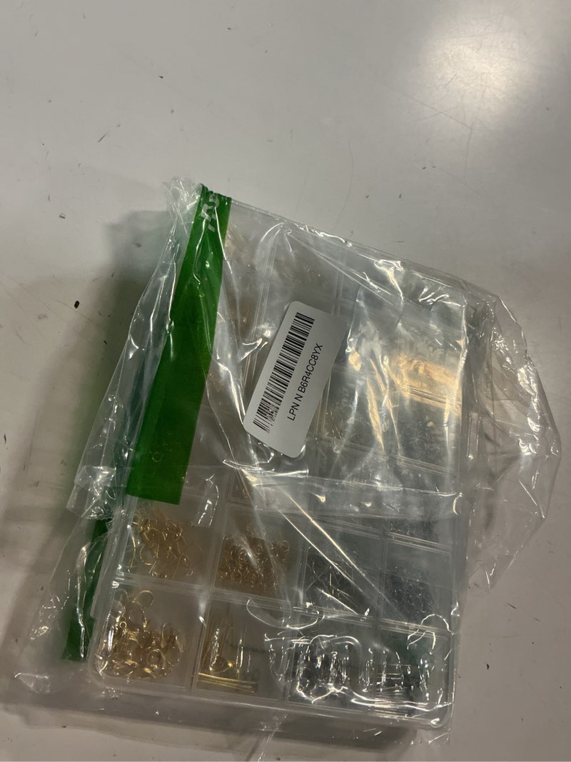 Condition photo showing As Is for (incomplete ) monvict jewelry making supplies kit with jewelry making tools, findings, necklace chain, jewelry wires, adjustable magnifier, carry bag, meet all the needs of jewelry making, repair, beading amazing value pack of jewelry making kit
