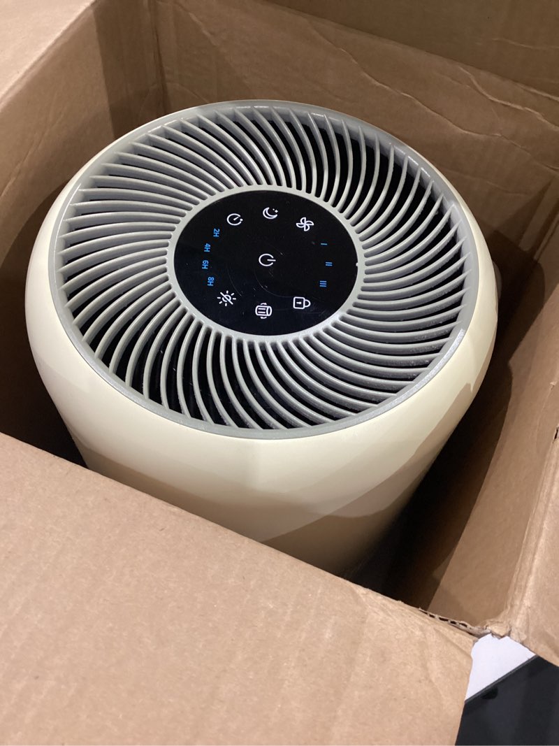 Condition photo showing As Is for levoit air purifier for home allergens pet hair in bedroom, covers up to 1073 ft² by 56w high torque motor, aham verifide, 3-in-1 filter with hepa sleep mode, remove dust smoke odor, core300-p, white white core 300-p 1pack