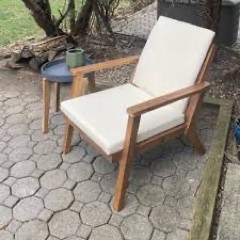 Brown patina+cream cushion