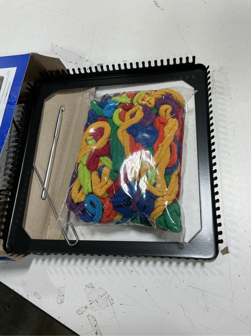Condition photo showing Good Condition for Harrisville Designs Friendly Loom Potholder Pro Weaving Kit | 10”x10” Sturdy Metal Loom and Quality Cotton Weaving Loops | Complete Kit to Weave 2 Large, Durable Potholders | Made in The USA