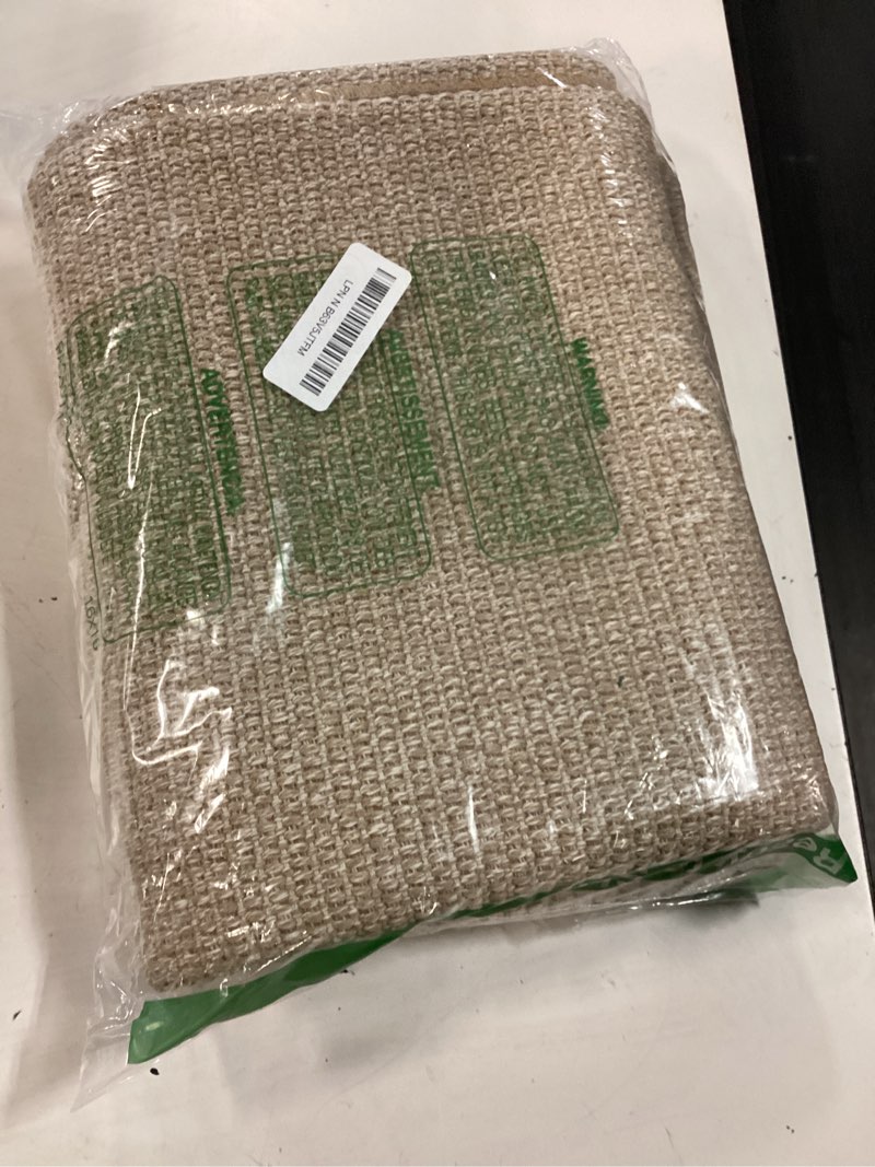 Condition photo showing Good Condition for earthall washable runner rug 2x6 ft non slip runners for hallways cotton rubber backed kitchen runner braided indoor floor carpet runners for entryway, hallway, kitchen, bedroom, send/beige 2' x 6' (runner) sand/beige