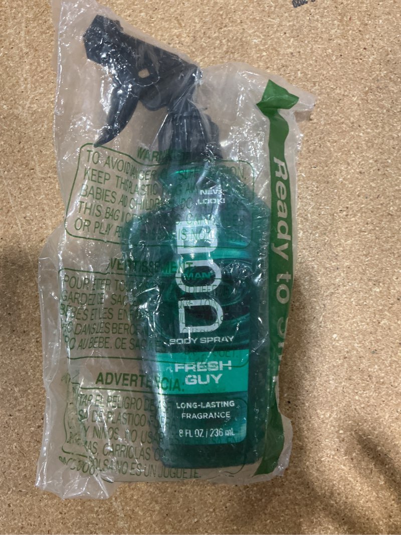 Condition photo showing New/Like New for bod man fragrance body spray, fresh guy, 8 fl oz fresh guy (pack of 1)