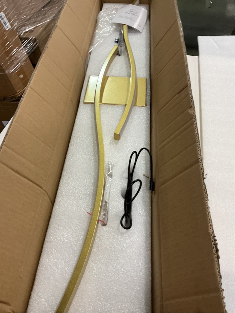 Condition photo showing Good Condition for Battery Operated Wall Sconces Set of Two with Remote Control, Dimmable/3 Colors/Night-Light/Timer/Memory, Gold Modern Wireless LED Sconce for Living Room, Hallway, Bedroom, 39.3 Inch (2 Pack) Gold 39.3 Inches (2 pack)