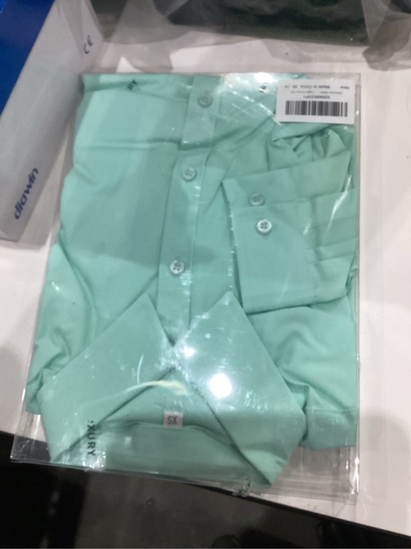 Condition photo showing New/Like New for siliteelon button down shirts for women dress shirts cotton long sleeve collared blouse work business casual tops x-small light green