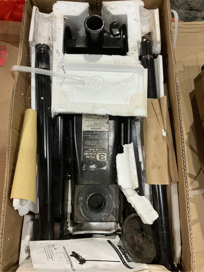 Condition photo showing As Is for 3 ton floor jack (6600 lbs), heavy duty hydraulic jack for car, heavy-duty floor jack with single piston pump, quick lift car jack 3 ton with lifting range 5.5'' to 18.5''