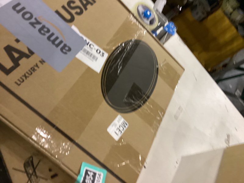 Condition photo showing New/Like New for Koville 16'' White Marble Lazy Susan for Kitchen Counter, Marble Turntable for Dinning, Lazy Susans Organizer for Cabinet, Serving Rotation Spinning Tabletop Organizer Swiveling, Spice Rack Storage Namib Fantasy White 16''