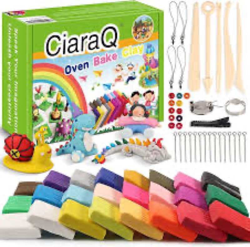 CiaraQ Polymer Clay Starter kit, Oven Bake Modeling Clay with Sculpting Tools, 36 colors, 1oz/block, 2.68 lbs 36 Colors 28g / pcs