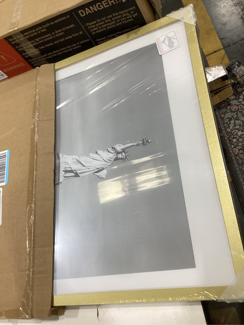 Condition photo showing New/Like New for ENJOYBASICS 18x24 Picture Frame, Display Poster 16x20 with Mat or 18 x 24 Without Mat, Wall Gallery Photo Frames, Gold, 2 Pack Gold 18x24