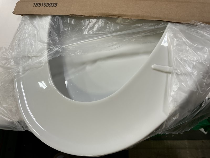Condition photo showing As Is for Bemis 170 Durable Plastic Toilet Seat, Elongated, White