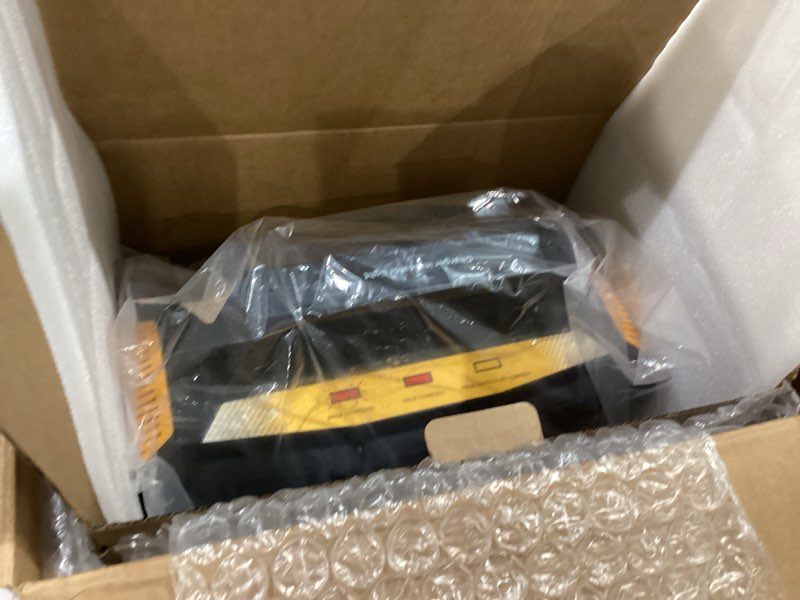 Condition photo showing As Is for 2-in-1 portable inverter charger, 1200w pure sine wave inverter & 6a rapid charger for dewalt 20v battery, 6-port dc to ac 120v converter, 3 usb-a + 3 usb-c, 300lm led light for rv camp off-grid