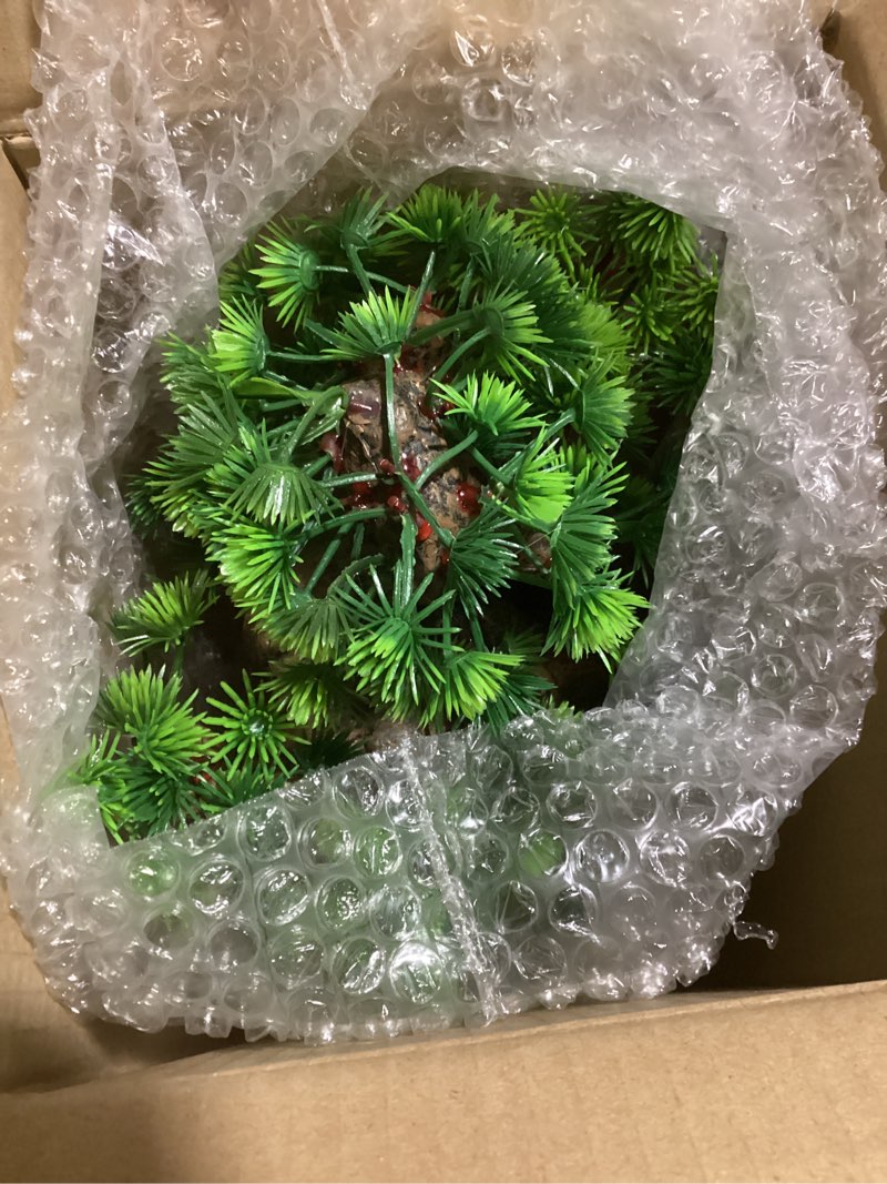 Condition photo showing New/Like New for Penn Plax RR993 7 L x 6 W x 12 H Bonsai Tree on Rock Style 2 Fish Aquarium Ornament