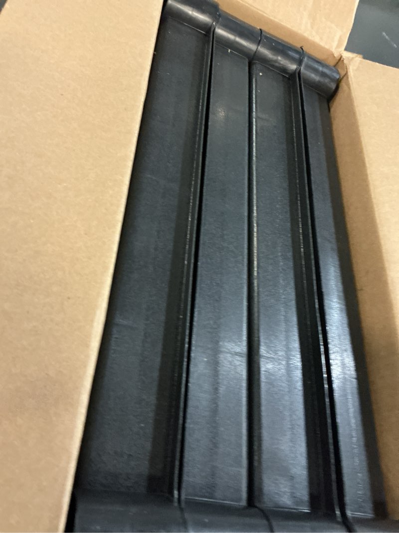 Condition photo showing Good Condition for Plano 4-Shelf Plastic Storage Shelves, 48” x 23” x 14”, 200lb Capacity, Pantry, Office, Closet and Garage Shelves, Easy to Assemble, Durable Plastic Shelving Unit