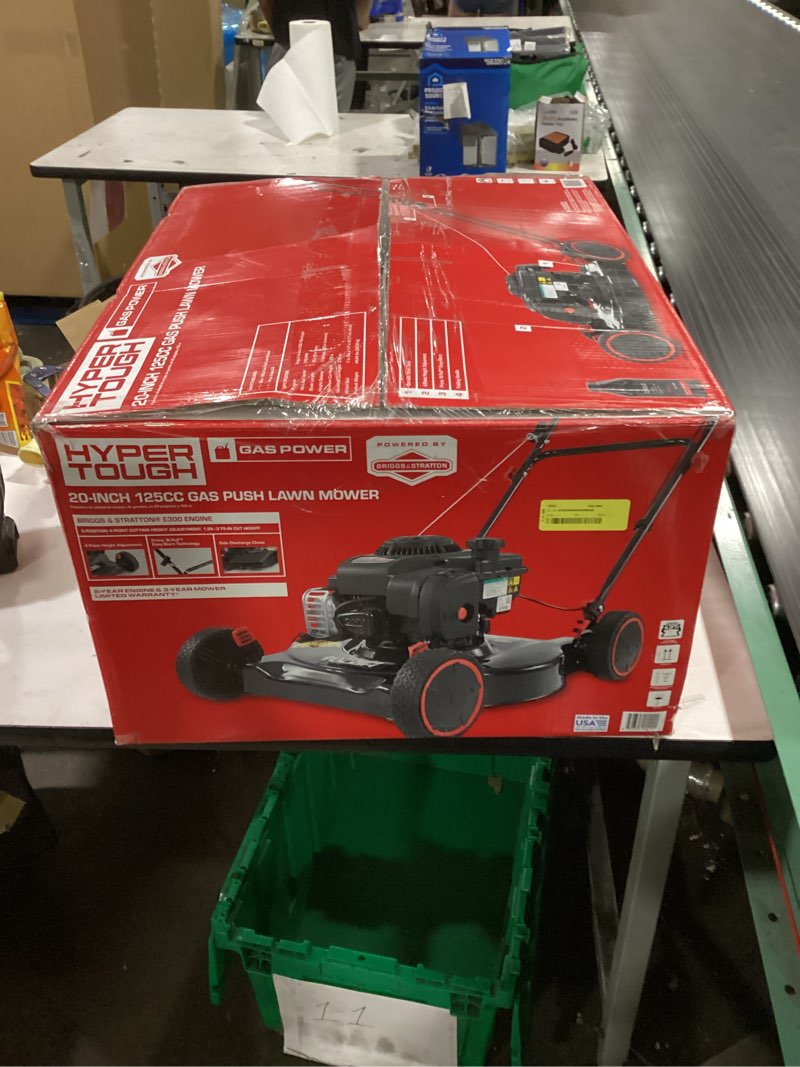 Condition photo showing Good Condition for hyper tough 20" 125cc gas powered walk-behind push lawn mower with briggs & stratton engine, black