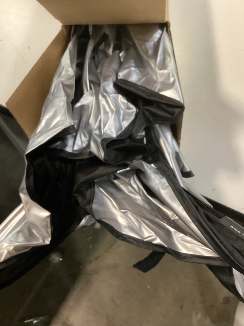 Condition photo showing Good Condition for Custom Fit Tesla Cybertruck 2024 2025 Sunshade Umbrella -100% Blackout Ratio Thickened Titanium Silver 6 Layer UV Front Window Heat Insulation Protection Outdoor Camping