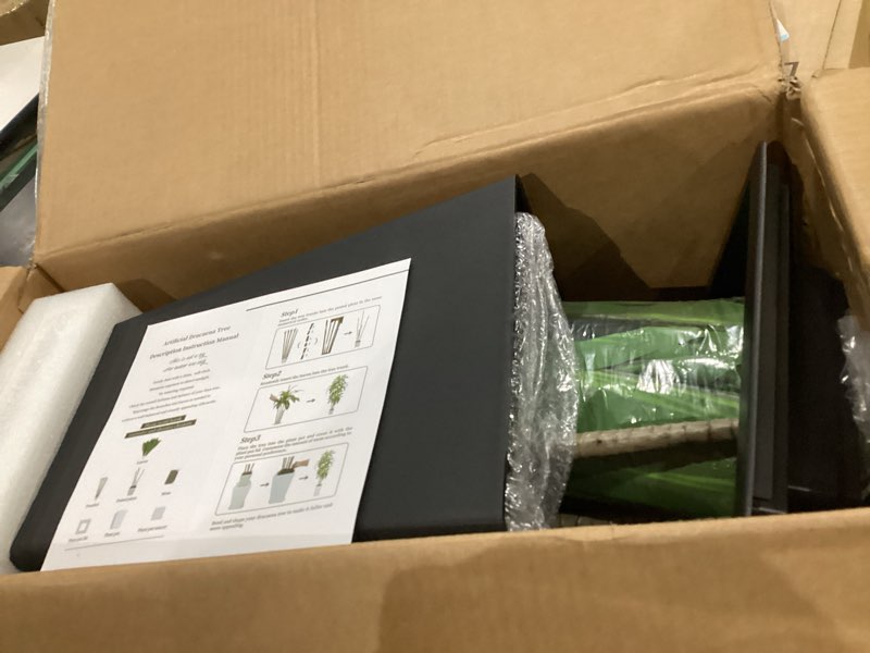 Condition photo showing Good Condition for 6FT Artificial Dracaena Tree, Fake Tree Indoor with Black Tall Planter,Tall Artificial Plants Indoor,Artificial Silk Tree for Home Office Decor (Black) Black-6ft