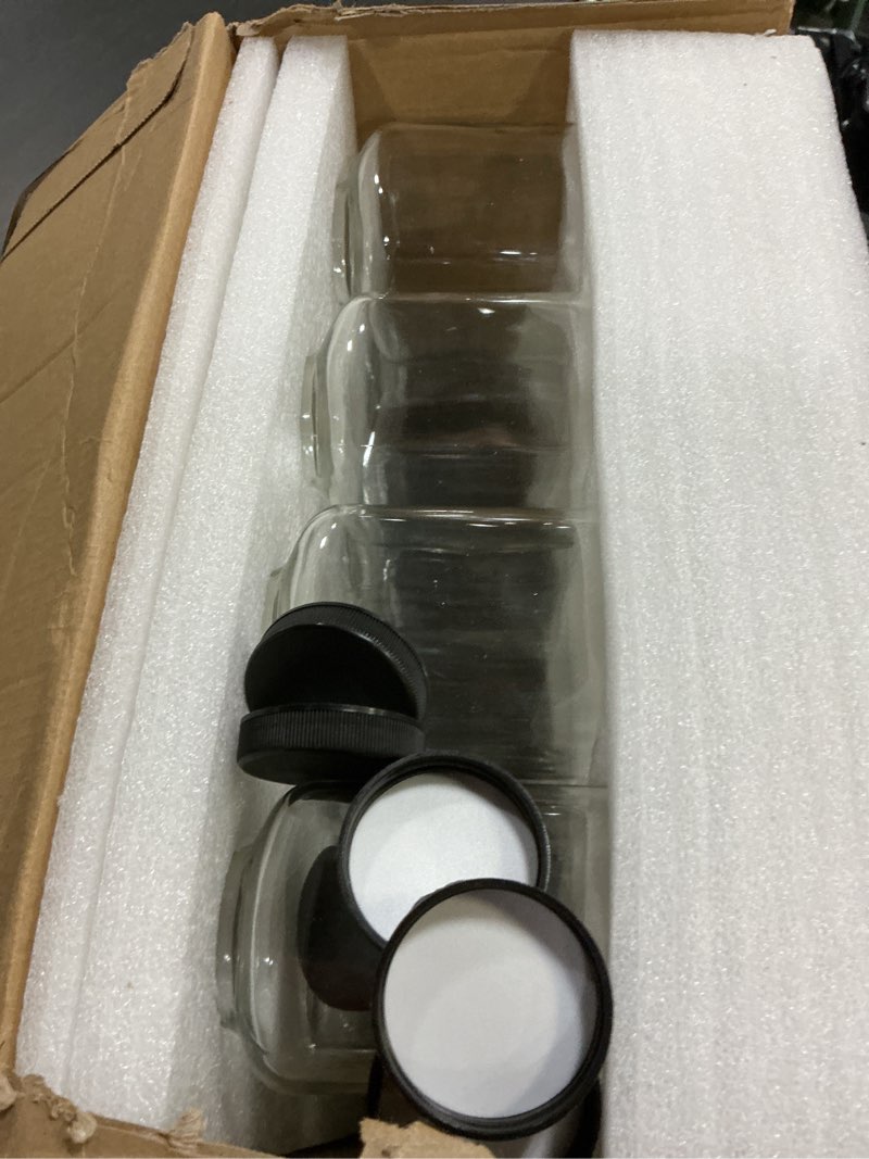 Condition photo showing Good Condition for Encheng Vintage Water Bottles,Glass Drinking Bottles 16oz,Square Beverage 500ml With Lids For Kombucha,Tea,Glass Homemade Drinks,Travel Reusable Milk Juiceing 20Pack Black 16oz