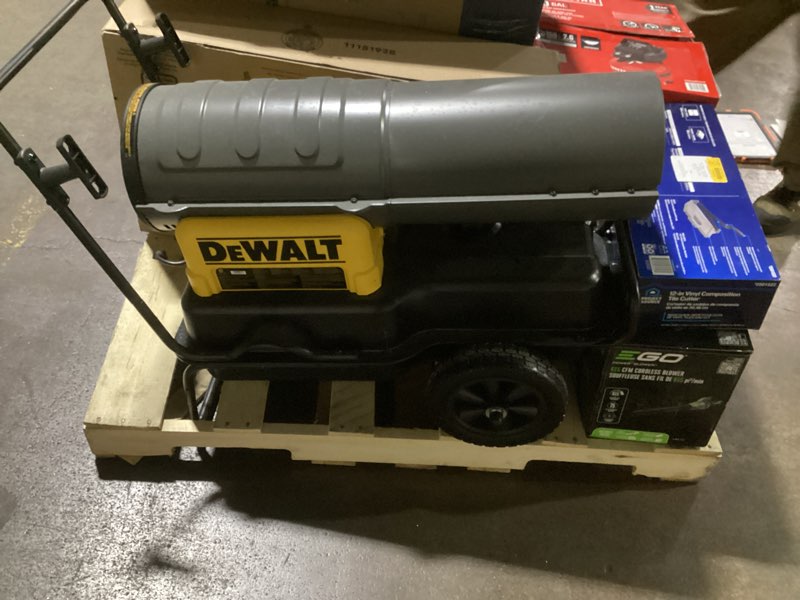 Condition photo showing As Is for DEWALT 140000 -BTU Forced Air Kerosene Multi-fuel Construction Heater