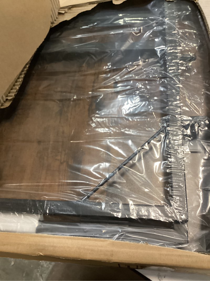 Condition photo showing Good Condition for Folding Desk 30 Inch - No Assembly Small Foldable Desk for Small Space Minimalist, Space Saving Collapsible Compact Desks Portable Table for Craft, Writing, Study and Work Rustic Brown 30 x 16 Inch