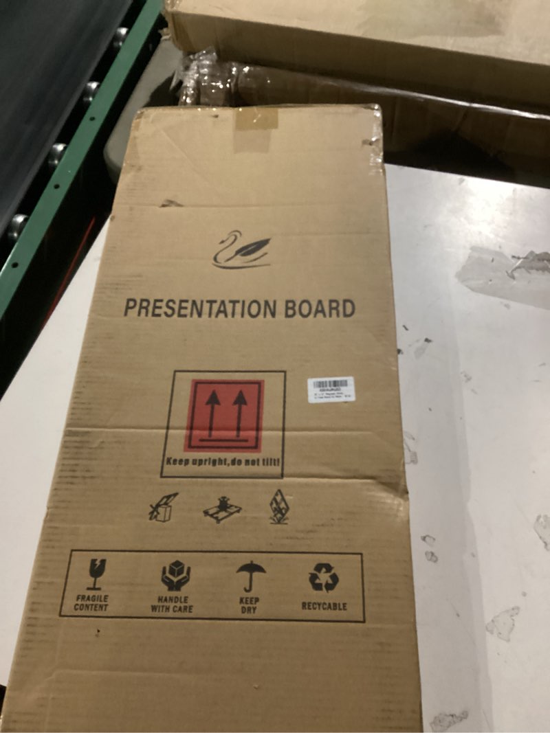 Condition photo showing New/Like New for 36" x 12" magnetic white board, long whiteboard wall hanging vertical board, to-do list narrow mini small portable dry erase board for walls 36"w x 12"h
