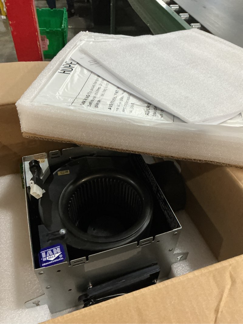 Condition photo showing Good Condition for Utilitech Ventilation fan 1.5-Sone 100-CFM White Decorative Lighted