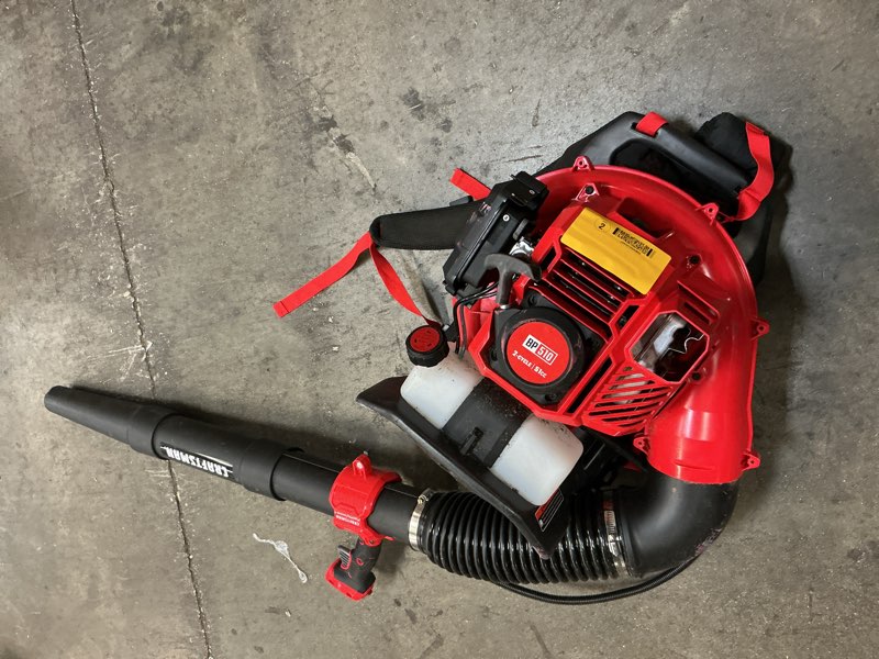 Condition photo showing As Is for craftsman bp510 51-cc 2-cycle 600-cfm 220-mph gas backpack leaf blower