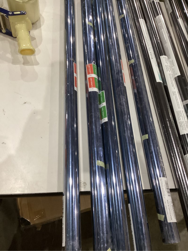 Condition photo showing As Is for Coavas One Way Privacy Window Film, Sun Blocking Reflective Window Film See Out Not in, Heat Control Window Tint for Home, Anti UV Static Cling for Windows Door (Blue Silver, 35.4 x 157.5 inches) Blue Silver 35.4 x 157.5 Inch